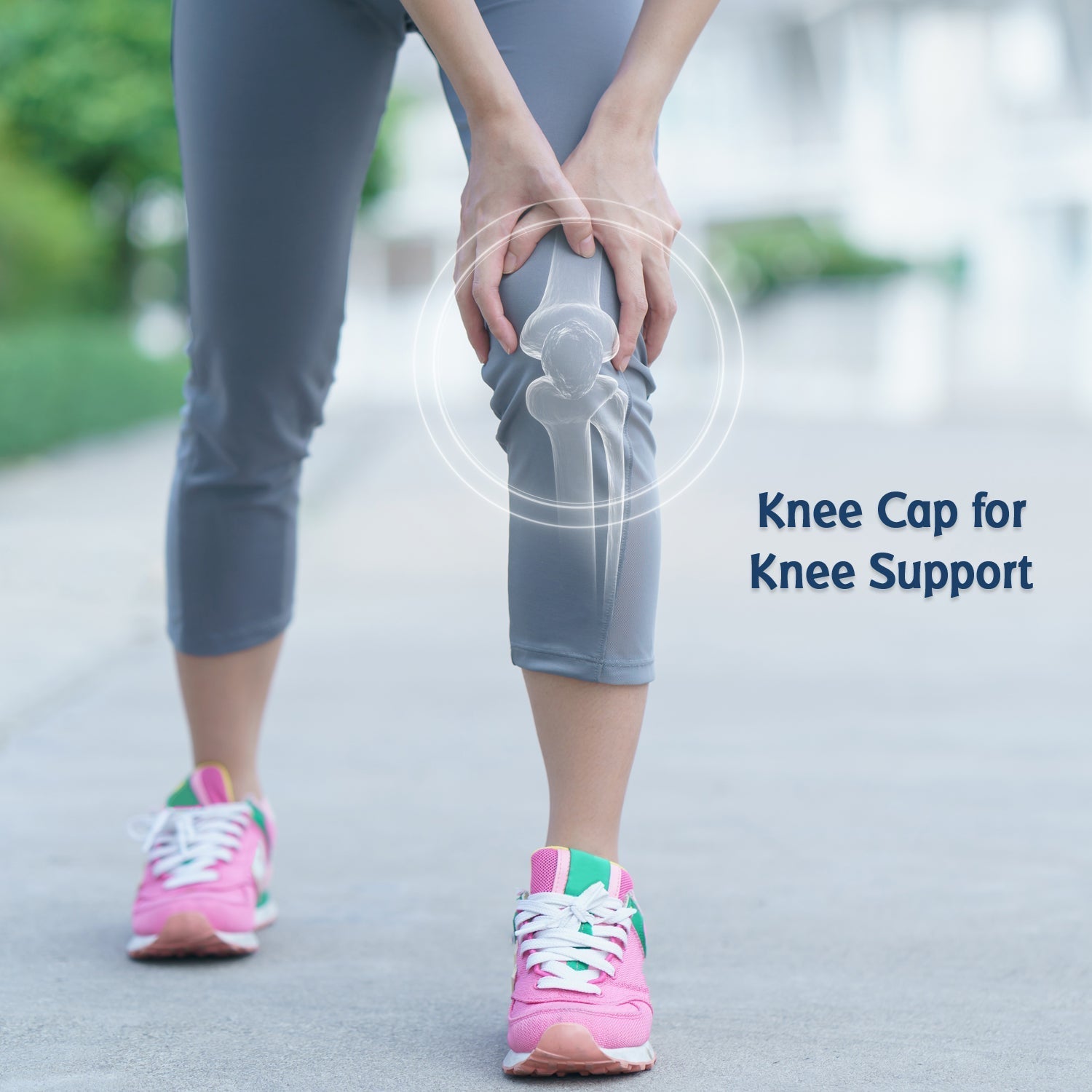 Knee support cap in grey Knee support cap in grey